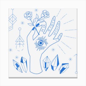 Easy Halloween Costume All Seeing Eye Crystal Palmistry Canvas Print