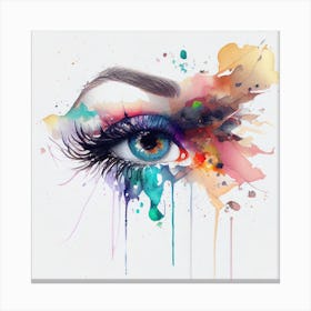 Watercolor Woman Eye #2 Canvas Print