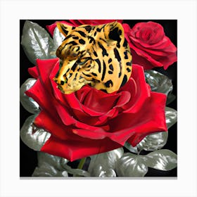 Tiger Roses Canvas Print