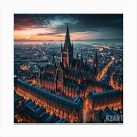 Cathedral At Dusk Canvas Print