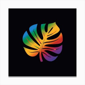 Rainbow Leaf Canvas Print