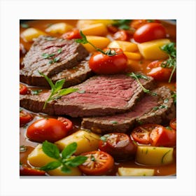 Stew With Beef And Potatoes Canvas Print