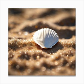 Shell On The Beach 3 Canvas Print