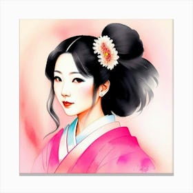 Harmony and Grace: The Essence of a Geisha Canvas Print