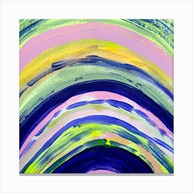 Rainbow Swirl Neon Painting Canvas Print