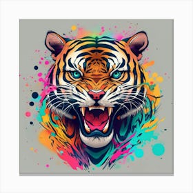 Colorful Tiger 1 Canvas Print