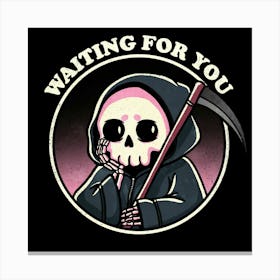 Waiting For You Grim Reaper Canvas Print