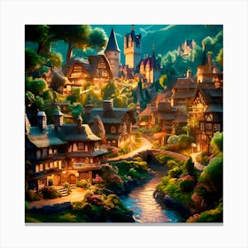 Fairytale Village 1 Canvas Print