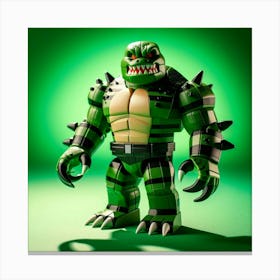 Killer Croc from Batman in Lego style 1 Canvas Print