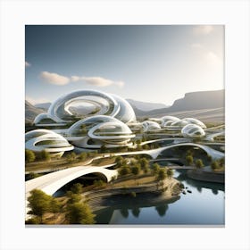 Futuristic City 312 Canvas Print