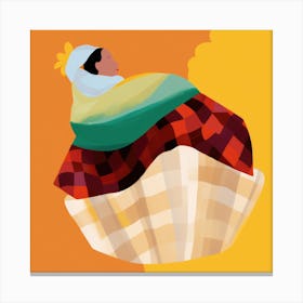 Illustration Of A Cupcake Canvas Print