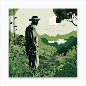 Man In The Jungle 1 Canvas Print