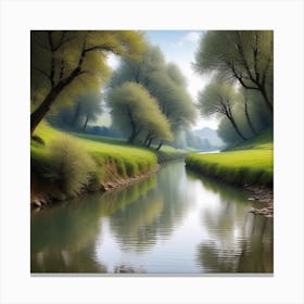 River In The Countryside 8 Canvas Print