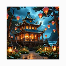 Chinese Lanterns Canvas Print