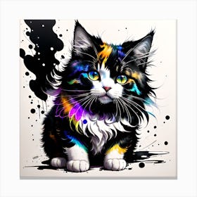 Cat Painting 2 Canvas Print