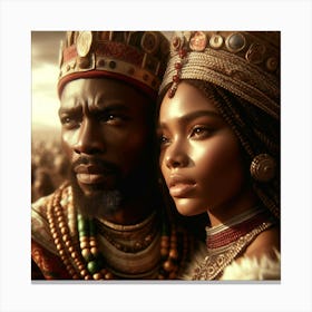 King And Queen Of Africa Canvas Print