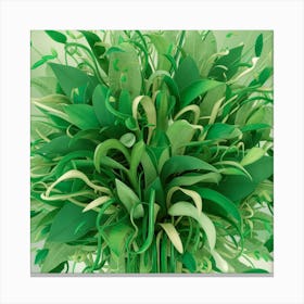 Green Bouquet Canvas Print