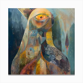 All Seeing Eye Etching Canvas Print
