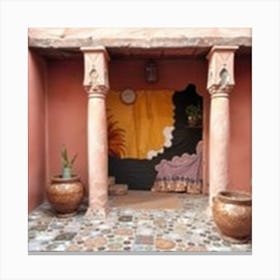 Entrance To A House In Morocco Canvas Print