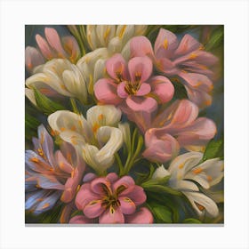 Alstroemeria Flowers 26 Canvas Print