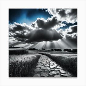 Path In The Clouds Canvas Print