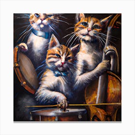 Cat Music Trio Canvas Print