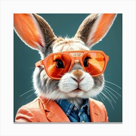 Rabbit In Sunglasses 11 Canvas Print