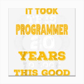 20 Years Old 20th Birthday Design For A Programmer 1 Canvas Print