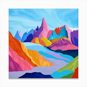 Colourful Abstract Los Glaciares National Park Argentina 5 Canvas Print