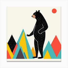 Bear In The Mountains Canvas Print