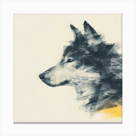 Abstract Wolf Head Canvas Print