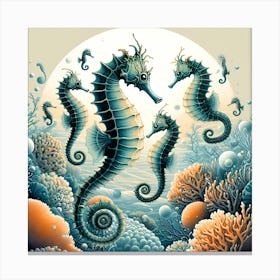 Seahorses Canvas Print