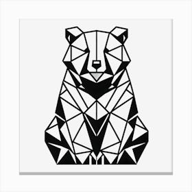 Geometric Bear 3 Canvas Print