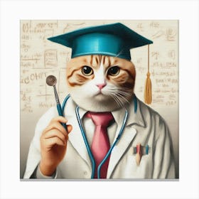 Doctor Cat 11 Canvas Print