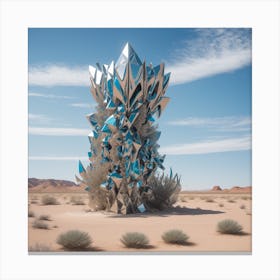 Futuristic Structure In The Desert 3 Canvas Print