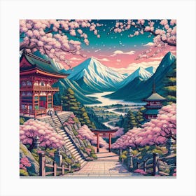 Japanese landscape 3 Canvas Print