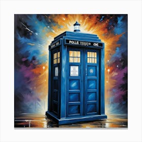 Vintage Tardis Art Print Canvas Print