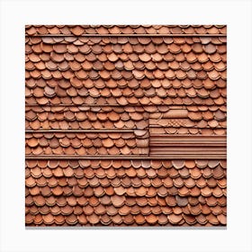 Realistic Roof Tile Flat Surface Pattern For Background Use Miki Asai Macro Photography Close Up (7) Canvas Print