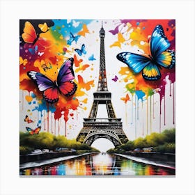 Butterflies In Paris 10 Canvas Print