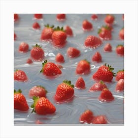 Flow strawberry Canvas Print