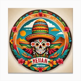 Mexican Skull 46 Canvas Print