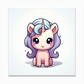 Kawaii Unicorn 5 Canvas Print