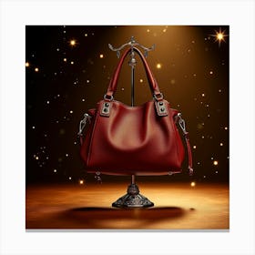 Red Leather Handbag 1 Canvas Print