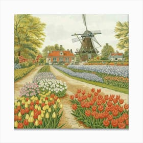 Tulip Garden Canvas Print