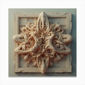 Carved Wood Wall Art Canvas Print