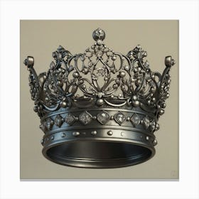 Crown 3d Model Canvas Print