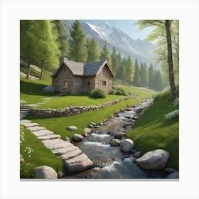 House In The Mountains 8 Canvas Print