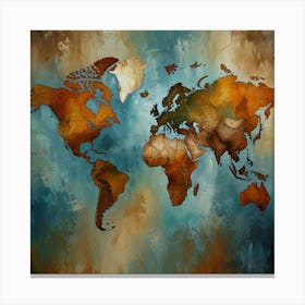 World Map Canvas Art Canvas Print