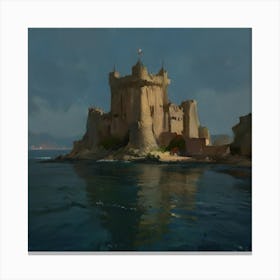 Castle On The Water Canvas Print