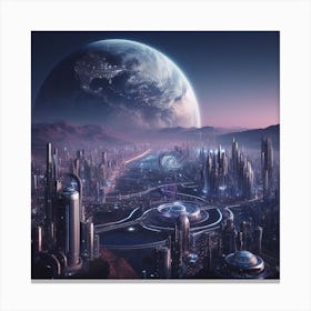 Futuristic City 14 Canvas Print